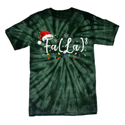 Fa (La)8 Funny Christmas Santa Fa La Math Teacher Student Tie-Dye T-Shirt