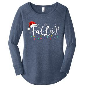 Fa (La)8 Funny Christmas Santa Fa La Math Teacher Student Women's Perfect Tri Tunic Long Sleeve Shirt