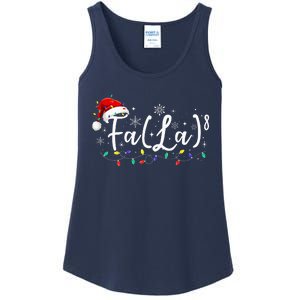 Fa (La)8 Funny Christmas Santa Fa La Math Teacher Student Ladies Essential Tank