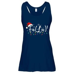 Fa (La)8 Funny Christmas Santa Fa La Math Teacher Student Ladies Essential Flowy Tank