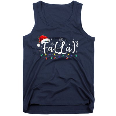 Fa (La)8 Funny Christmas Santa Fa La Math Teacher Student Tank Top