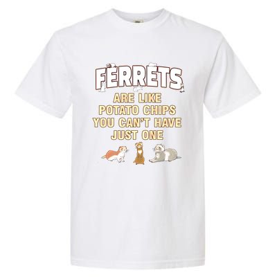 Ferret Lover Funny Gift Just One Ferrets Mom Great Gift Garment-Dyed Heavyweight T-Shirt