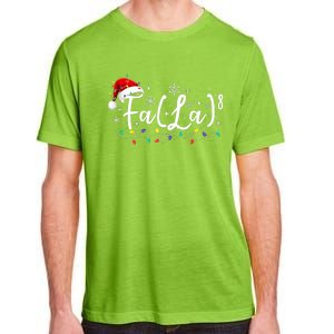 Fa (La)8 Funny Christmas Santa Fa La Math Teacher Student Adult ChromaSoft Performance T-Shirt