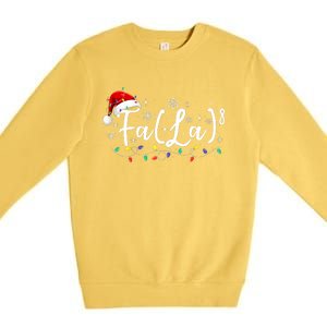 Fa (La)8 Funny Christmas Santa Fa La Math Teacher Student Premium Crewneck Sweatshirt