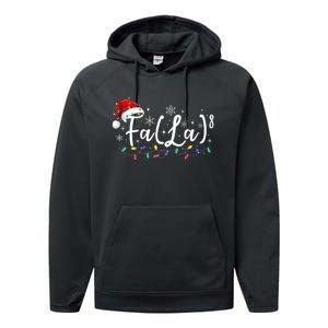 Fa (La)8 Funny Christmas Santa Fa La Math Teacher Student Performance Fleece Hoodie