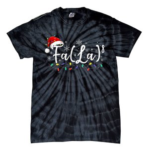 Fa (La)8 Funny Christmas Santa Fa La Math Teacher Student Tie-Dye T-Shirt