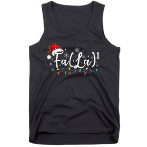 Fa (La)8 Funny Christmas Santa Fa La Math Teacher Student Tank Top