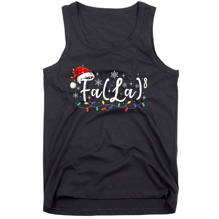 Fa (La)8 Funny Christmas Santa Fa La Math Teacher Student Tank Top