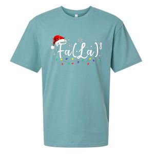 Fa (La)8 Funny Christmas Santa Fa La Math Teacher Student Sueded Cloud Jersey T-Shirt