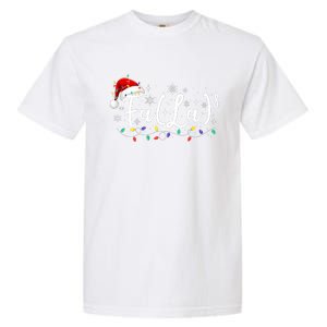 Fa (La)8 Funny Christmas Santa Fa La Math Teacher Student Garment-Dyed Heavyweight T-Shirt