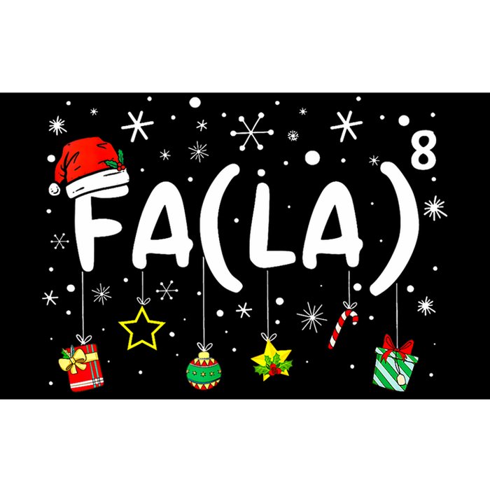 Fa (La)8 Funny Christmas Santa Fa La Math Teacher Bumper Sticker