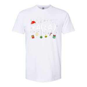 Fa (La)8 Funny Christmas Santa Fa La Math Teacher Softstyle CVC T-Shirt