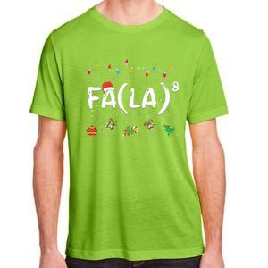 FA (LA)8 Funny Christmas Santa Fa La Math Teacher  Adult ChromaSoft Performance T-Shirt