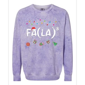 FA (LA)8 Funny Christmas Santa Fa La Math Teacher  Colorblast Crewneck Sweatshirt