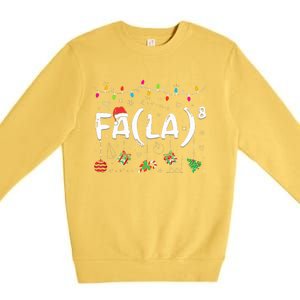 FA (LA)8 Funny Christmas Santa Fa La Math Teacher  Premium Crewneck Sweatshirt