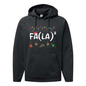 FA (LA)8 Funny Christmas Santa Fa La Math Teacher  Performance Fleece Hoodie