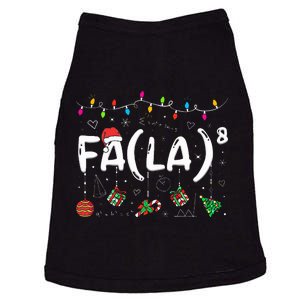 FA (LA)8 Funny Christmas Santa Fa La Math Teacher  Doggie Tank