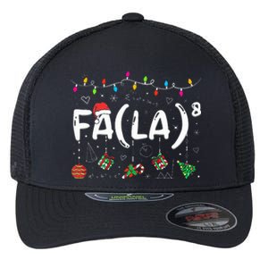 FA (LA)8 Funny Christmas Santa Fa La Math Teacher  Flexfit Unipanel Trucker Cap