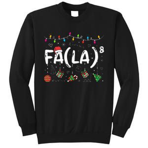 FA (LA)8 Funny Christmas Santa Fa La Math Teacher  Sweatshirt