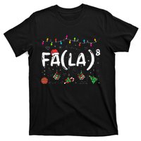 FA (LA)8 Funny Christmas Santa Fa La Math Teacher  T-Shirt