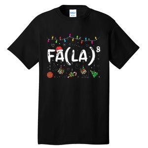 FA (LA)8 Funny Christmas Santa Fa La Math Teacher  Tall T-Shirt