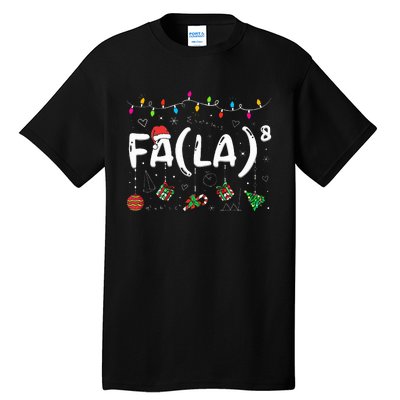 FA (LA)8 Funny Christmas Santa Fa La Math Teacher  Tall T-Shirt