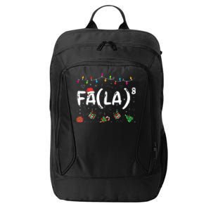 FA (LA)8 Funny Christmas Santa Fa La Math Teacher  City Backpack