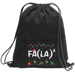 FA (LA)8 Funny Christmas Santa Fa La Math Teacher  Sweatshirt Cinch Pack Bag