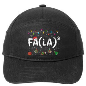 FA (LA)8 Funny Christmas Santa Fa La Math Teacher  7-Panel Snapback Hat