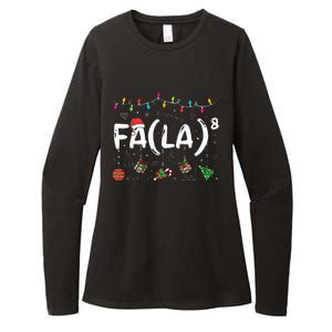 FA (LA)8 Funny Christmas Santa Fa La Math Teacher  Womens CVC Long Sleeve Shirt