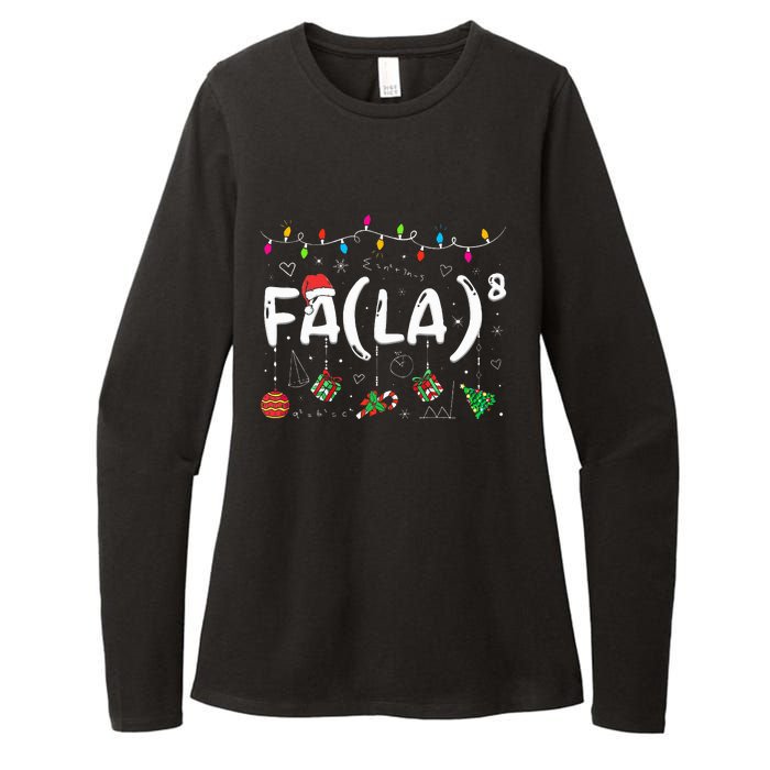 FA (LA)8 Funny Christmas Santa Fa La Math Teacher  Womens CVC Long Sleeve Shirt