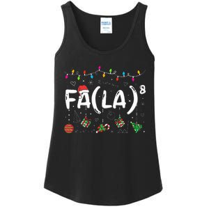 FA (LA)8 Funny Christmas Santa Fa La Math Teacher  Ladies Essential Tank