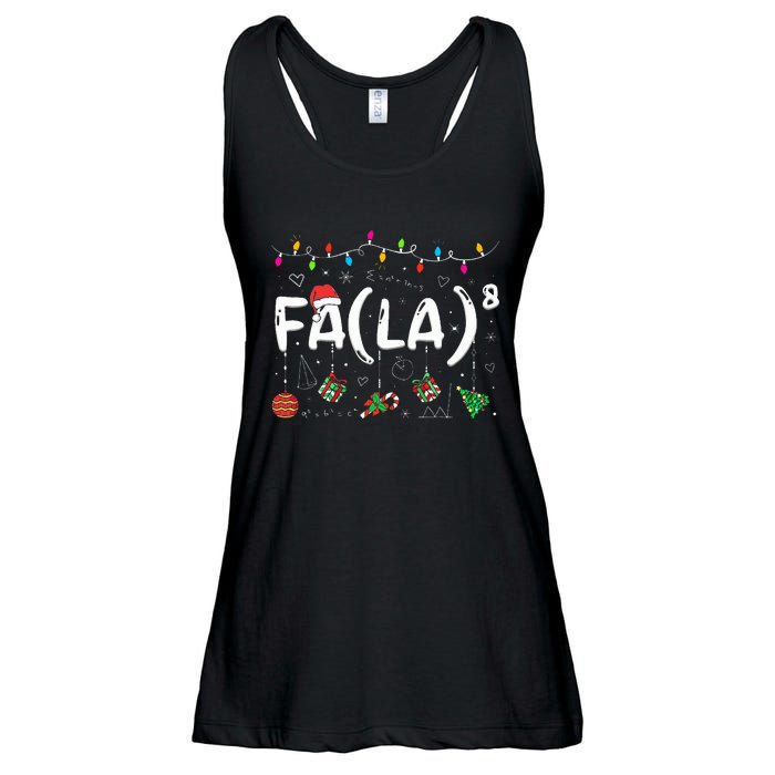 FA (LA)8 Funny Christmas Santa Fa La Math Teacher  Ladies Essential Flowy Tank