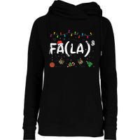 FA (LA)8 Funny Christmas Santa Fa La Math Teacher  Womens Funnel Neck Pullover Hood