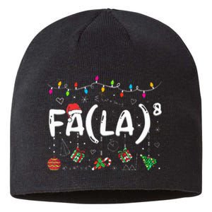 FA (LA)8 Funny Christmas Santa Fa La Math Teacher  Sustainable Beanie