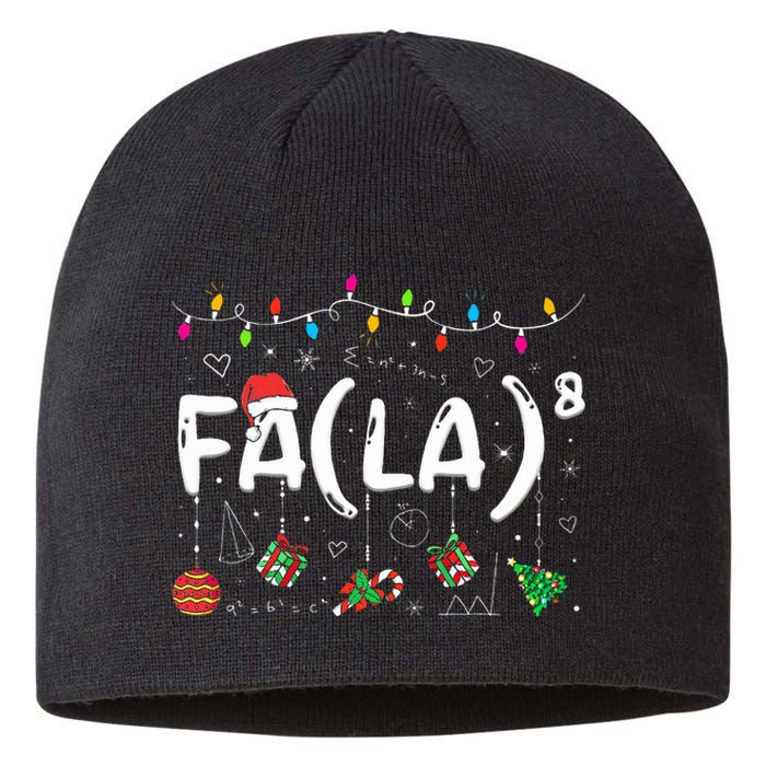 FA (LA)8 Funny Christmas Santa Fa La Math Teacher  Sustainable Beanie