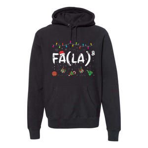 FA (LA)8 Funny Christmas Santa Fa La Math Teacher  Premium Hoodie