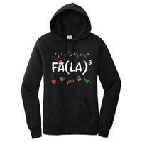 FA (LA)8 Funny Christmas Santa Fa La Math Teacher  Women's Pullover Hoodie