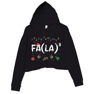 FA (LA)8 Funny Christmas Santa Fa La Math Teacher  Crop Fleece Hoodie