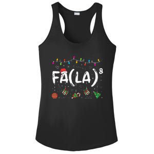 FA (LA)8 Funny Christmas Santa Fa La Math Teacher  Ladies PosiCharge Competitor Racerback Tank