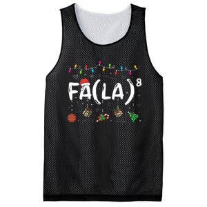 FA (LA)8 Funny Christmas Santa Fa La Math Teacher  Mesh Reversible Basketball Jersey Tank