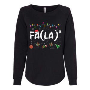 FA (LA)8 Funny Christmas Santa Fa La Math Teacher  Womens California Wash Sweatshirt