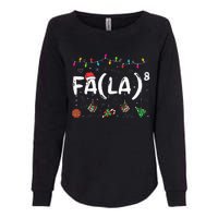 FA (LA)8 Funny Christmas Santa Fa La Math Teacher  Womens California Wash Sweatshirt