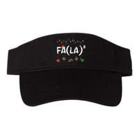 FA (LA)8 Funny Christmas Santa Fa La Math Teacher  Valucap Bio-Washed Visor