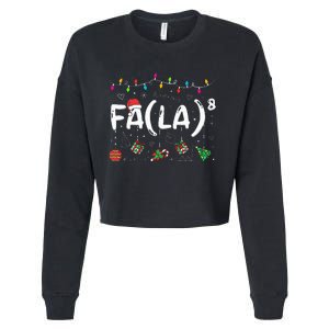 FA (LA)8 Funny Christmas Santa Fa La Math Teacher  Cropped Pullover Crew