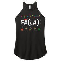 FA (LA)8 Funny Christmas Santa Fa La Math Teacher  Women's Perfect Tri Rocker Tank