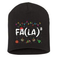 FA (LA)8 Funny Christmas Santa Fa La Math Teacher  Short Acrylic Beanie