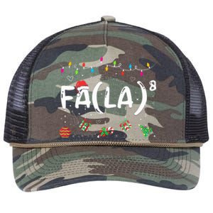 FA (LA)8 Funny Christmas Santa Fa La Math Teacher  Retro Rope Trucker Hat Cap