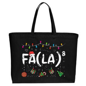 FA (LA)8 Funny Christmas Santa Fa La Math Teacher  Cotton Canvas Jumbo Tote