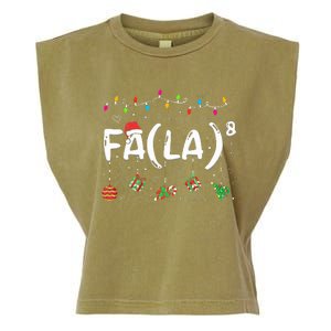 FA (LA)8 Funny Christmas Santa Fa La Math Teacher  Garment-Dyed Women's Muscle Tee